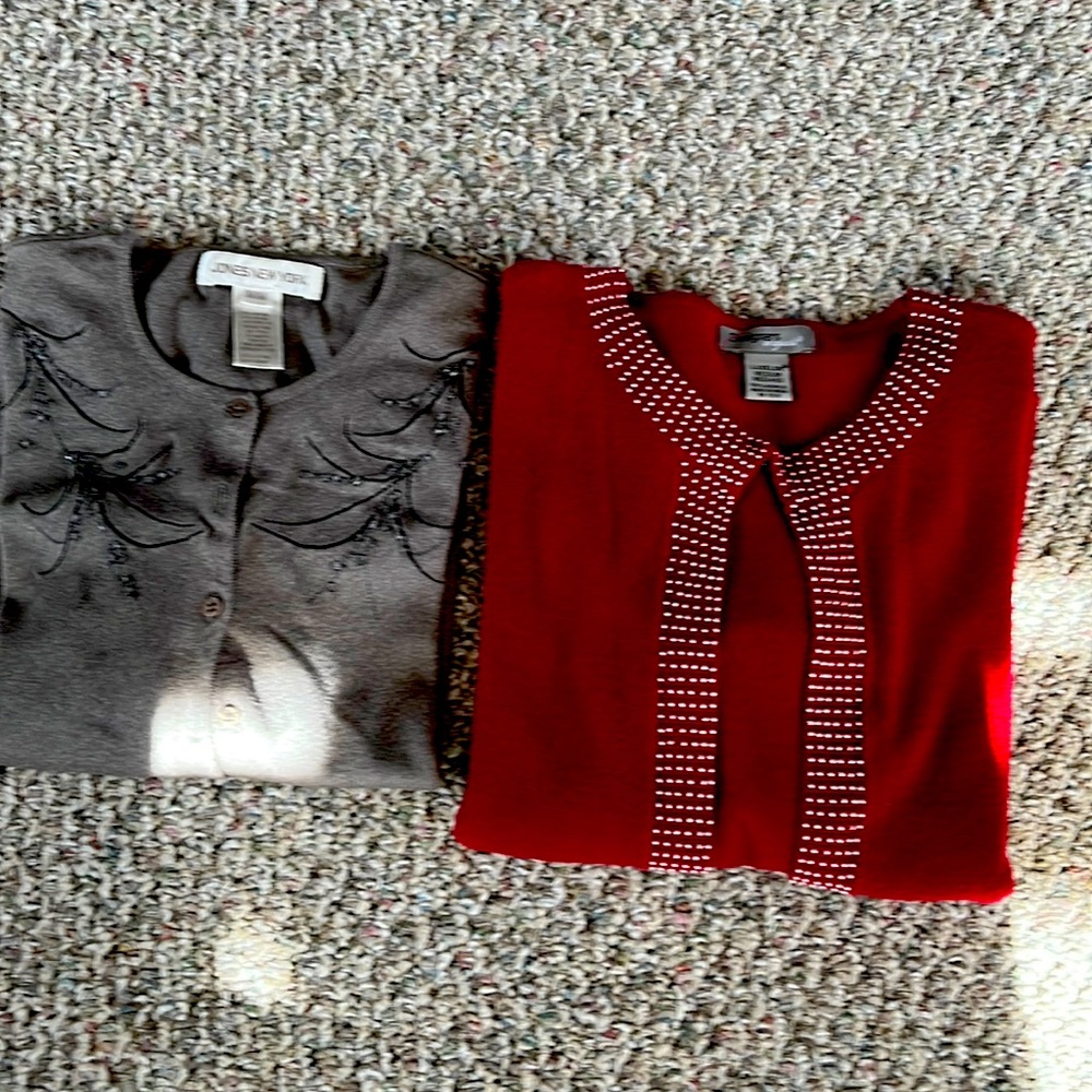Two 3/4 Length Sleeve Sweaters